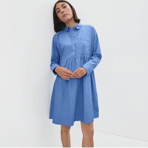 everlane Small Blue Collar Field Dress Fit And Flare CP3